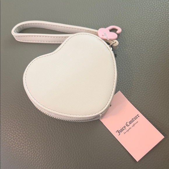 Juicy Couture Black Heart Wristlet with Crown Design - Picture 2 of 3